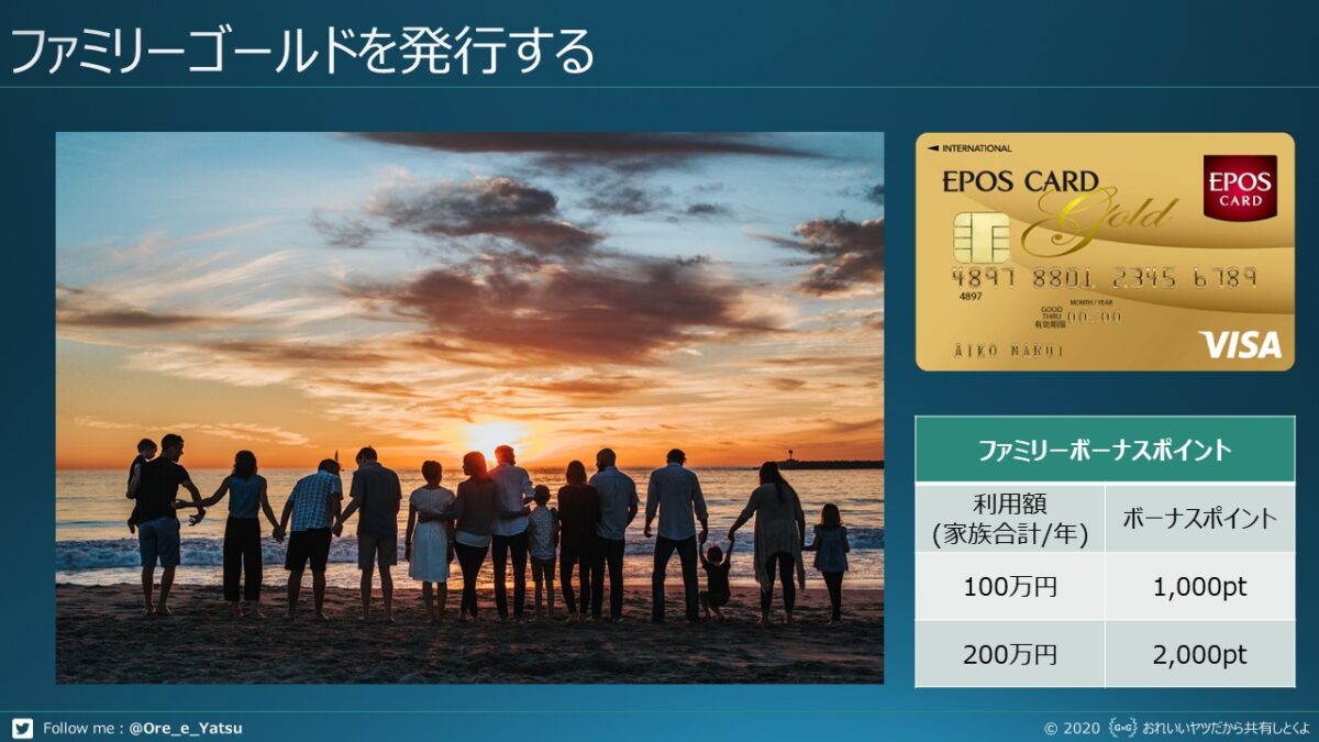 ファミリーゴールドを発行する